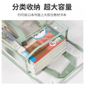 Bolsa transparente para documentos de PVC, forma rectangular con cierre a presión para viajes y almacenamiento, organizador de oficina, soporte para libros - Product Image 2