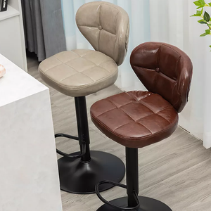 Taburetes <span class=keywords><strong>de</strong></span> Bar <span class=keywords><strong>de</strong></span> Cuero PU con Base Dorada Anji WEIHAO para Cocina - Product Image 5