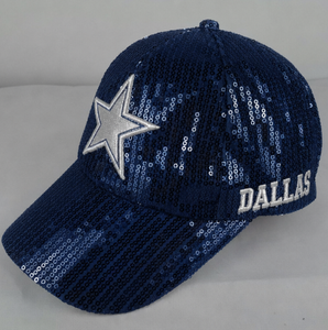 Gorras con Logotipo del Equipo Gameday Bling Sequence Unisex Antonio, Gorras de 5 Paneles con Bordado Tricolor y Banda Ajustable - Product Image 3
