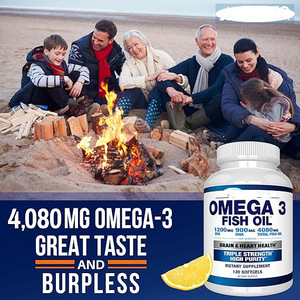Private Label OEM High Quality 120 Pieces Deep Sea Omega 3 Fish Oil Softgel Capsules Food <strong>Supplement</strong> - Product Image 3
