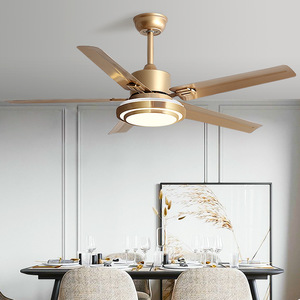 Modern Minimalist 56 Inch Ceiling Fan Light With Led Bulb For Living Room And Dining Room Flush Mount Design - Product Image 1