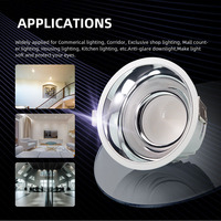 Spot encastré rond 12W Downlight encastré pour plafond Mini projecteur LED réglable à 45 degrés pour projet d'hôtel