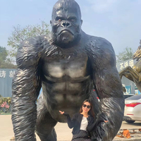 Grandes Décorations de Jardin Extérieur Populaires Statues de Gorille Donkey Kong en Résine Sculptures Animalières Primate Artisanat en Résine de Fibre de Verre