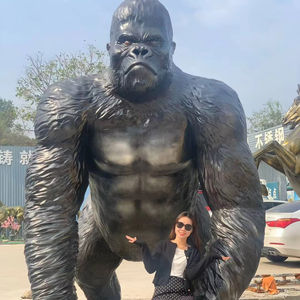 ของตกแต่งสวนกลางแจ้งขนาดใหญ่รูปปั้นเรซินลากงานยอดนิยมรูปปั้นสัตว์ป่าเจ้าคณะรูปปั้นสัตว์ป่าไฟเบอร์กลาสเรซิ่นงานฝีมือ - Product Image 3