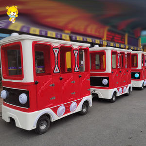 HAOJILE 초대형 레트로 기차 놀이 공원 어린이 타기 전기 트랙이없는 기차 오락 판매용 전기 기차 타기 - Product Image 3