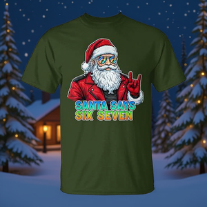 Santa Says Six Seven Camiseta navideña para adultos unisex 100% algodón Xl - Product Image 3