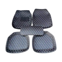 Ensemble complet de tapis de sol de voiture 7D en diamant, ajustement parfait, double couche, cuir PVC, bobine 5D, tapis de voiture, tapis de sol de voiture