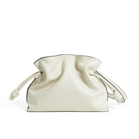 Sac à Main Bandoulière Tendance 2025 en Cuir de Vachette, Forme Nuage, Décontracté et Haut de Gamme pour Femme