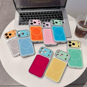 เคสโทรศัพท์แม่เหล็กสีด้านแบบหรูหราสำหรับ iPhone 17 16 15 14 13 12 Pro Max สีพื้น ป้องกันการกระแทก - Product Image 1