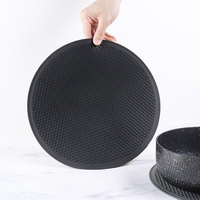 Napperon rond en nid d'abeille en silicone résistant à la chaleur pour table de cuisine tapis de séchage anti-chaud pour usage domestique