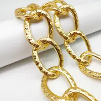 Commercio all'ingrosso di alluminio del metallo di qualità catena d'oro, gatto di fortuna disegno decorativo accessori catena della collana dei monili 36.5*50.5 millimetri