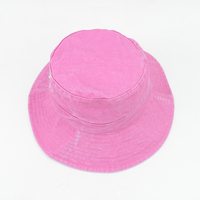 Chapeaux d'été pour enfants personnalisés Chapeaux seau lavés avec étiquette tissée Chapeaux de soleil de plage patchés pour la protection UV