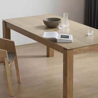 Table à manger en bois massif de style nordique, design luxueux et léger, rectangulaire, meubles pour la maison, pour salle à manger/salon/bureau
