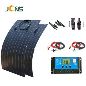 Jcn Hoge Efficiëntie 100W Monokristallijne Pv 18V Flexibele Fotovoltaïsche Paneel Transparante Flexibele Zonnepanelen