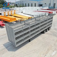 Semi-remorque de transport de bétail de haute qualité à 4 niveaux pour le transfert de bovins, ovins et animaux