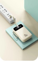 Mini Power Bank 5000mAh 10000mah 20000mah Haute Capacité Charge Rapide avec Câble Alimentation Mobile