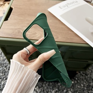 Rắn Màu Sắc Phổ Biến Mô Hình Sóng TPU Điện Thoại Di Động Trường Hợp Phụ Kiện Bảo Vệ Cover Quay Lại Cho <span class=keywords><strong>iPhone</strong></span> 11 12 13 14 15 16Promax - Product Image 6