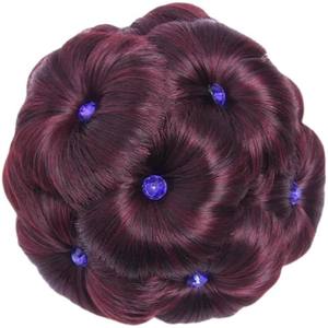 FX-HA98 Épingle à <span class=keywords><strong>Cheveux</strong></span> de Mariée Incrustée de Diamants avec Neuf Fleurs, <span class=keywords><strong>Chignon</strong></span> Bouclé et Bourgeon, Ornement pour Accessoire de <span class=keywords><strong>Cheveux</strong></span> de Mariée - Product Image 4