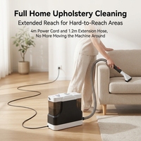 Nettoyeur Vapeur Électrique pour Canapé, Lit et Tapis – Nettoyage en Profondeur Humide/Sec, Capacité 1,2 L, Conception Sans Sac