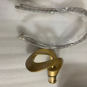 Art deck montaggio in <span class=keywords><strong>oro</strong></span> spazzolato rubinetto <span class=keywords><strong>lavabo</strong></span> a maniglia singola <span class=keywords><strong>miscelatore</strong></span> per bagno rubinetto a cascata calda e fredda - Product Image 6