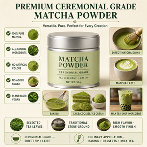 Venta al por Mayor a Precio de Mayoreo, Paquete OEM, Té Verde Puro Natural 100% 2026, <span class=keywords><strong>Matcha</strong></span> en Polvo de Grado Ceremonial - Product Image 5
