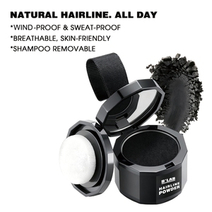 แป้งปิดผมบางกันน้ำสำหรับแต่งหน้าแบบ OEM ปกปิดรอยผมบาง ปิดผมบางบริเวณไรผม ป้องกันลม สีดำ - Product Image 6