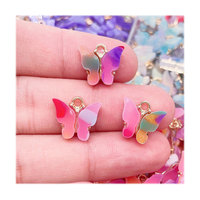 14mm alliage acrylique papillon pendentif à breloques pour la fabrication de bijoux bricolage Bracelet fait main collier boucle d'oreille