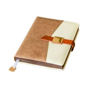 A5 PU Notebook Hardcover Metal Pendant <b>Bookmark</b> Oil Edge High-end Enterprise Customized LOGO Advertisement Wholesale - Product Image 1