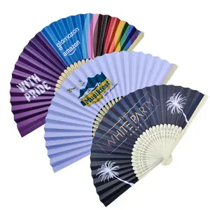 Bamboo Frame Fabric Textile Fan Handheld with Famous Painting Handhold Fashion Summer Cool Portable Fan