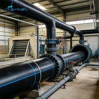 Tuyau flexible haute pression en PEHD DN180, durable, faible résistance à l'eau, pour système d'irrigation agricole par inondation, 100m