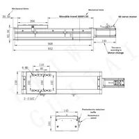 Module de table coulissante à rail de guidage linéaire en profilé aluminium de haute qualité de 150 mm de large, avec vis à billes de précision, pour banc de travail fermé long