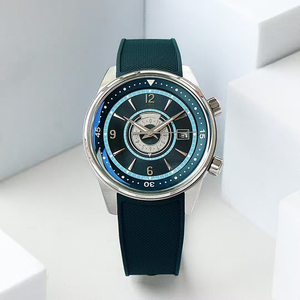 Paramount Sophisticated Excellence World Time Blue Rubber Strap 316L Steel Case Blue Dial Date Automatic Mechanical Men Watch - Product Image 2