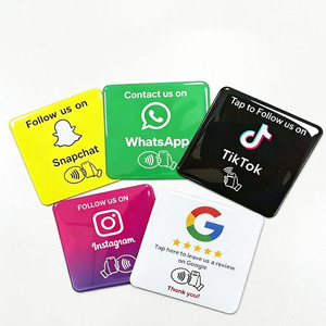 Etiqueta NFC de PVC sensible al tacto para mesa, con tecnología de tarjeta inteligente Yunqiao, NTAG215, para reseñas de Google. - Product Image 5