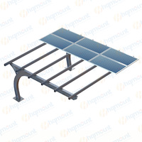 Structure de montage en acier pour carport solaire étanche pour recharge de véhicules électriques, auvent photovoltaïque