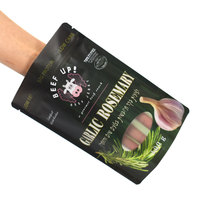 Pochette en plastique laminé imprimée sur mesure avec fenêtre et fermeture éclair, résistante à l'humidité, pour épices, condiments, chewing-gums et aliments pour animaux de compagnie