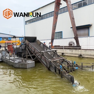 Bateau tracteur aquatique en acier pour <span class=keywords><strong>la</strong></span> récolte et <span class=keywords><strong>la</strong></span> coupe des algues, de <span class=keywords><strong>la</strong></span> plante de loto et de <span class=keywords><strong>l</strong></span>'herbe aquatique, pour le nettoyage des lacs, rivières et étangs, 14,6 m - Product Image 1