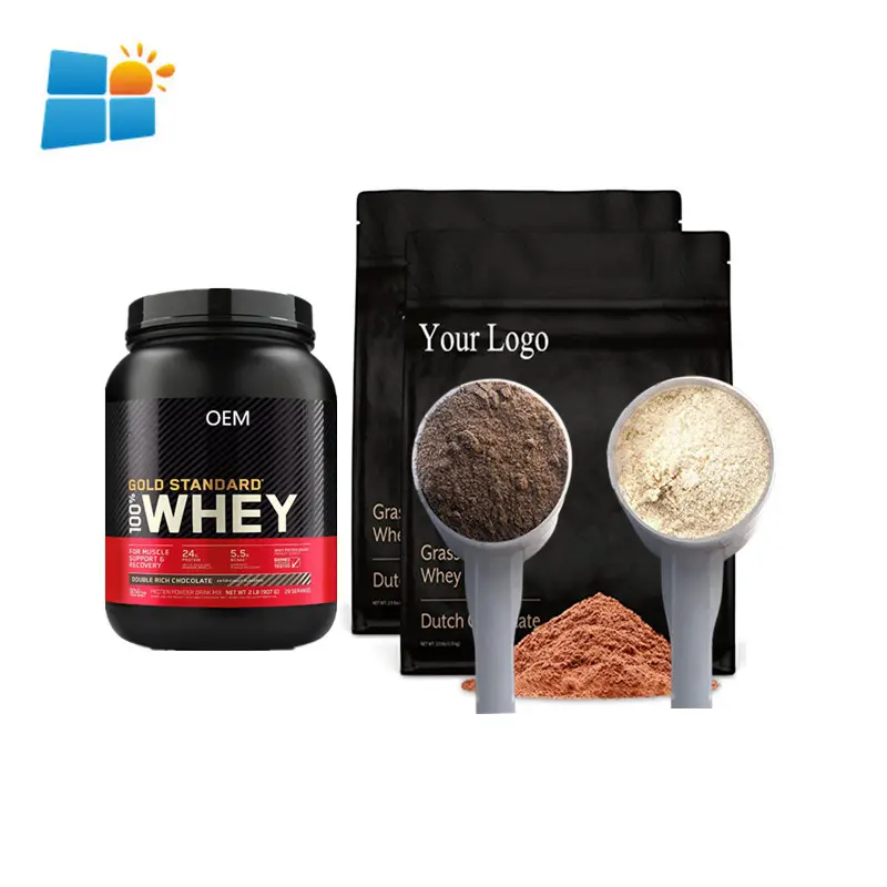 Dymagnetik iso 100 bubuk protein whey 1kg tas kemasan bubuk protein whey dengan ritsleting protein tozu