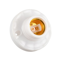 Douille de lampe E27 incassable blanche 80 mm, base plate anti-chute, vis 4A, luminaire en plastique