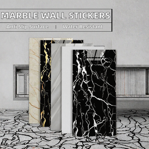 Autocollant mural en marbre, auto-adhésif, imperméable, pelable et repositionnable, panneau mural en PET XPE pour salle de bain, cuisine, décoration moderne - Product Image 2
