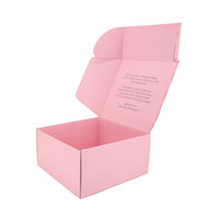 Caja de Cartón Corrugado de Color Personalizado, Papel Rosa con Logotipo para Ropa, Sombreros, Calcetines, Cajas de Envío, Embalaje para Correo