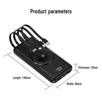 Chargeur sans fil ultra-fin OEM 20000 mAh avec câble intégré, chargeur rapide pour téléphone