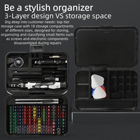 Kit de tournevis professionnel 132 pièces en plastique pour bricolage industriel, embouts de précision CRV, haute dureté, anti-rouille, pour montres et téléphones, OEM