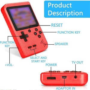 เครื่องเล่นเกมพกพา Jumon Kids 8 บิต พร้อมเกม 400 เกม  จอยเกมแบบสองคนเล่น  Wi-Fi หน้าจอ 2.4 นิ้ว - กล่องเกมขนาดเล็ก - Product Image 4
