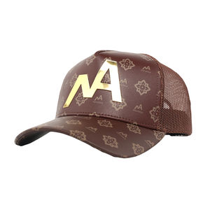 TcapChina Gorra Trucker de Cuero Personalizada de 5 Paneles, Gorra Deportiva de Malla - Product Image 2