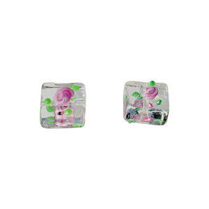 Cuentas de Vidrio Cuadradas Transparentes con Forma de Flor, Tamaño 53, para Fabricación de Joyería DIY, Pulseras, Collares, Pendientes, Suministros al por Mayor - Product Image 5