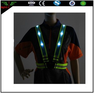 Gilet de sécurité haute visibilité réfléchissant avec éclairage LED <span class=keywords><strong>clignotant</strong></span> pour le travail, la moto et le cyclisme - Product Image 5