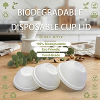 Couvercle anti-fuite en pulpe de bagasse biodégradable pour gobelets à café en pulpe de bagasse de canne à sucre renouvelable pour boissons chaudes à emporter