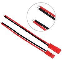 Conector macho y hembra BEC JST de 2 pines con cable de silicona de 22AWG para batería Lipo