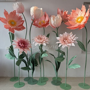 Set di Fiori Giganti Fatti a Mano in Carta Washi: Dalia, Peonia, <span class=keywords><strong>Girasole</strong></span> per Esposizioni Personalizzate e Vetrine - Product Image 1