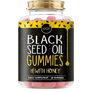 Gomitas <span class=keywords><strong>de</strong></span> Aceite <span class=keywords><strong>de</strong></span> Comino Negro Certificadas por GMP, con Miel, para Adultos, Apoyo para las Articulaciones, Digestión, Quemador <span class=keywords><strong>de</strong></span> Grasa, Sin Gluten - Product Image 1